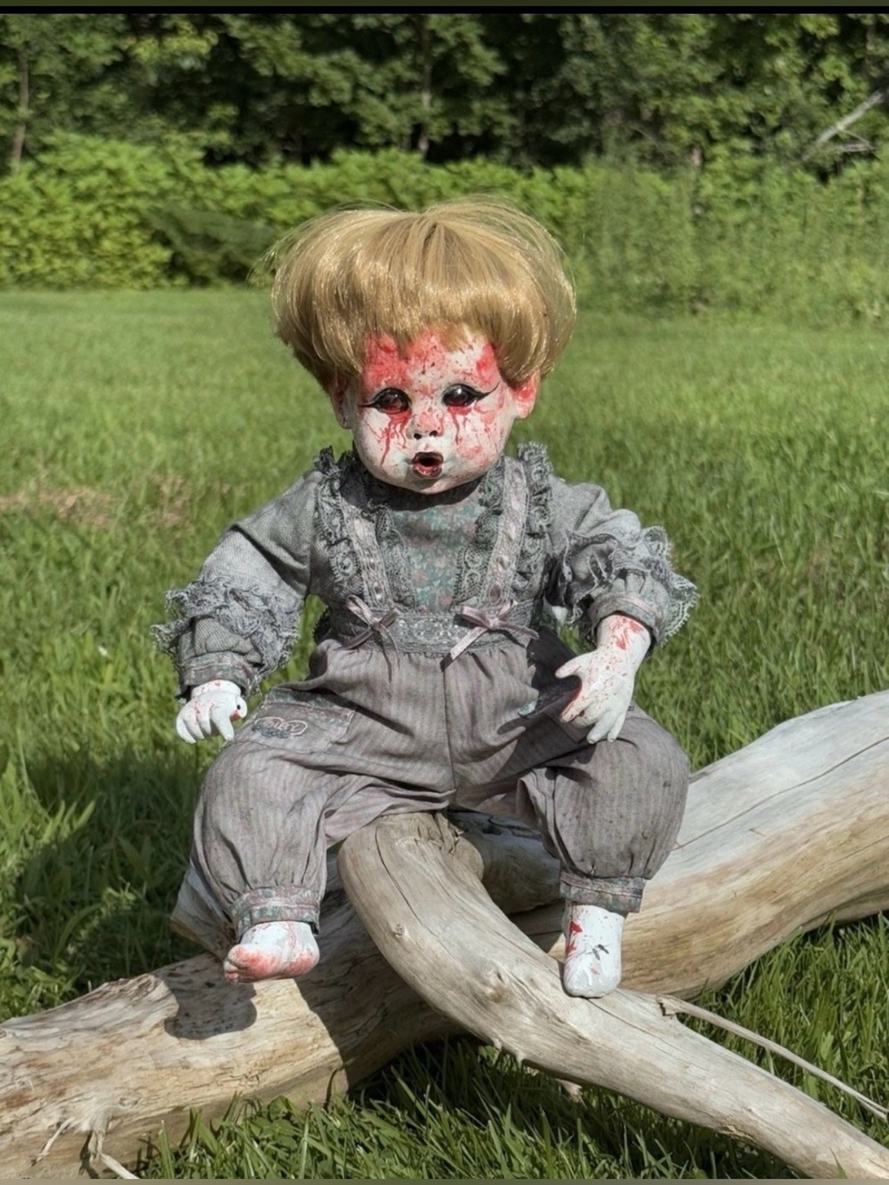 Horror Doll “Nova” Creepy Scary Halloween OOAK Decoration *missing Thumb*